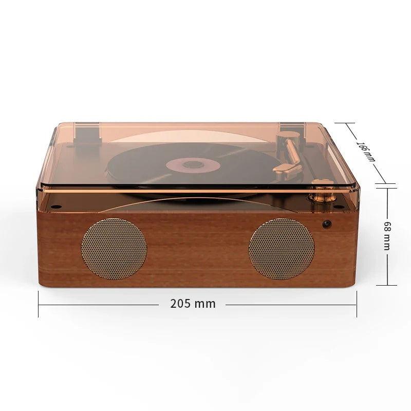 CD Player Retro com Bluetooth Portátil com Controle Remoto Infravermelho.