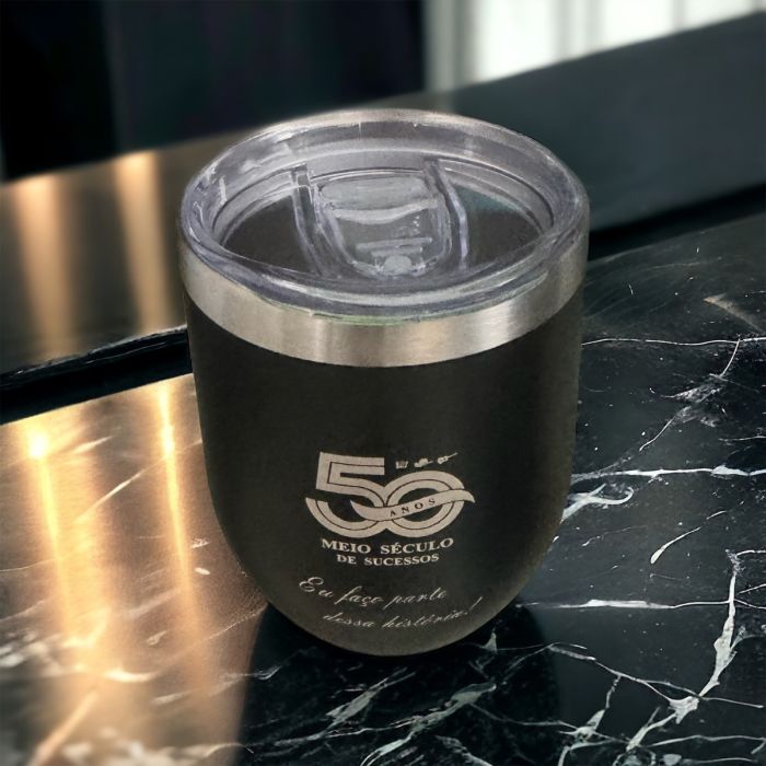 Copo Térmico Scott Personalizado Trio Parada Dura 50 anos 400 ML