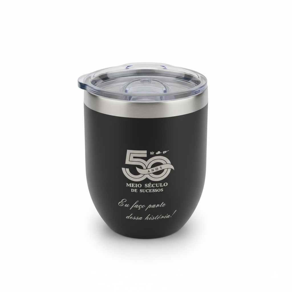 Copo Térmico Scott Personalizado Trio Parada Dura 50 anos 400 ML