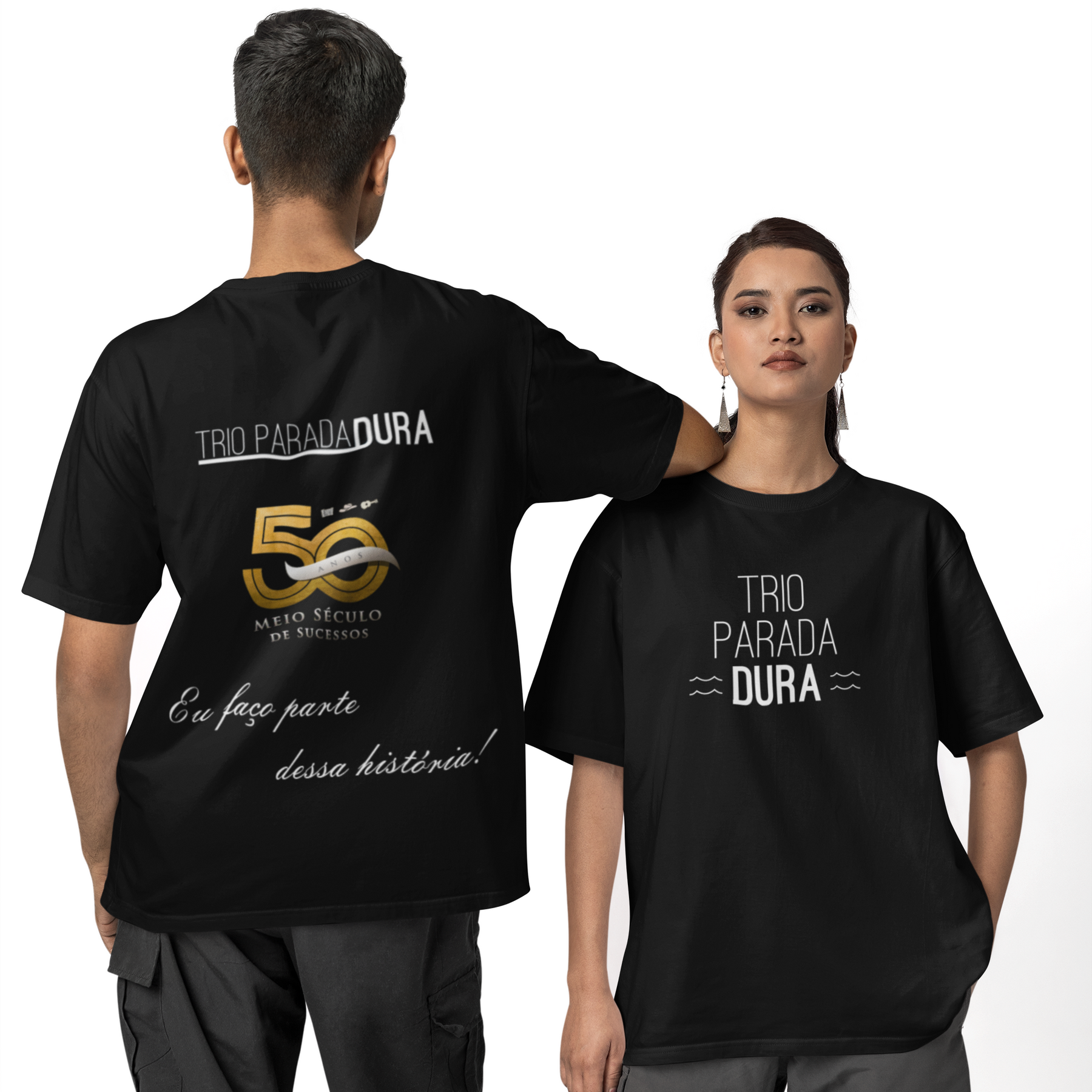 Camiseta Trio Parada Dura Original Personalizada Edição 50 anos