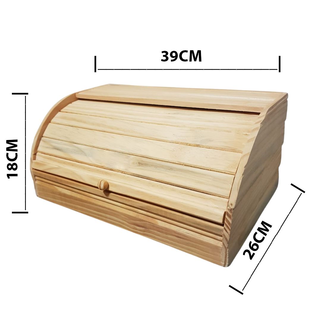 Porta Pão Grande Madeira Porta Basculante Estilo Baú